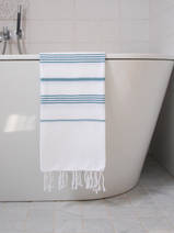 hammam towel white/petrol