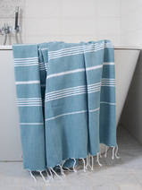 hamam towel petrol/white