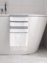 hammam towel white/black